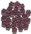 25 15mm Transparent Amethyst Flower Beads
